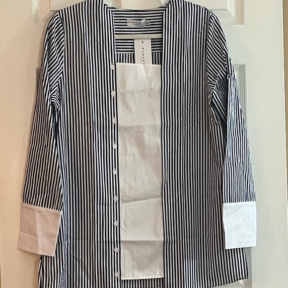 Harshman Tops - Harshman/Women’s NWT Stripes Navy and White Tunic Shirt Size M